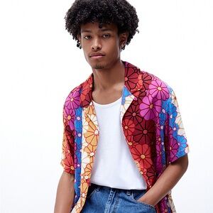 Men’s PacSun Retro Daisy Camp Shirt | Size Small | Like New